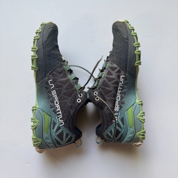 LA SPORTIVA Bushido II GTX Womens Size 8.5 Carbon/Mist Mountain Running Ergonomi - Picture 8 of 11